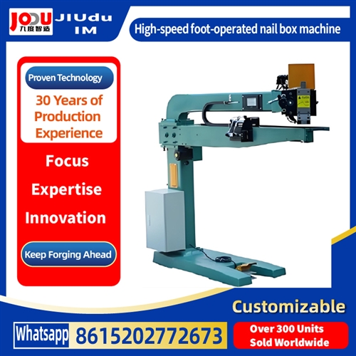High-speed foot-operated nail box machine